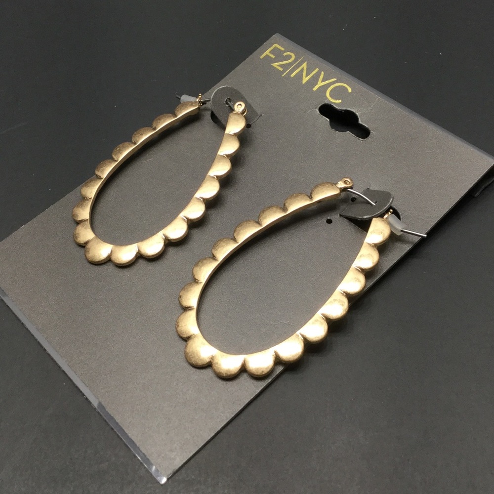 F2/NYC | Brass Oval Hoop Earrings